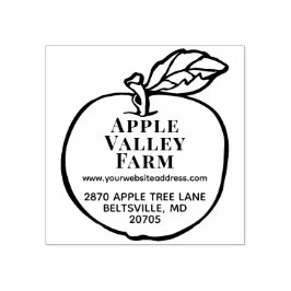 Aangepaste Apple Orchard Return Address Rubber Rubberstempel