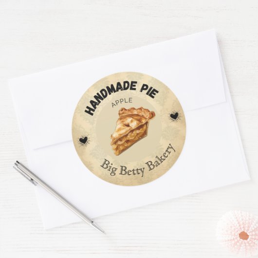 Aangepaste Apple Pie Labels | Gepersonaliseerde Ba (Envelop)