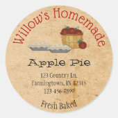 Aangepaste Apple Pie Product Sticker (Voorkant)