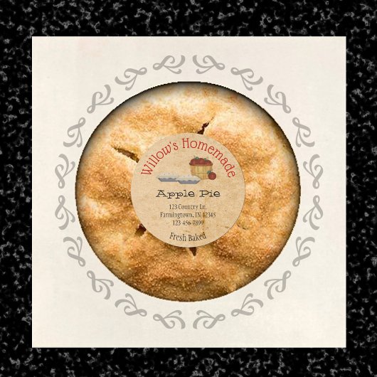 Aangepaste Apple Pie Product Sticker