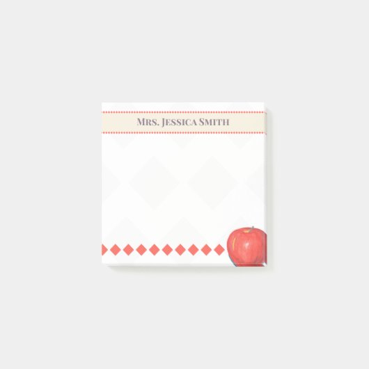 Aangepaste Apple Post-it-notities voor leraren Post-it® Notes (Voorkant)