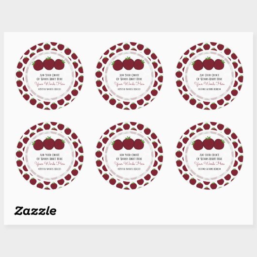 Aangepaste Apple-ronde sticker in klassieke stijl (Vel)