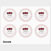 Aangepaste Apple Stripe Ronde Sticker (Vel)
