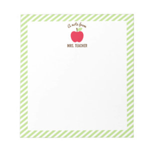 Aangepaste Apple Teacher-laptop, groen Notitieblok