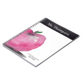 Aangepaste Apple-Waterverf Dank u voor de leraar Notitieboek (Linkerzijde)