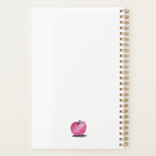 Aangepaste Apple-Waterverf Dank u voor de leraar Planner (Achterkant)