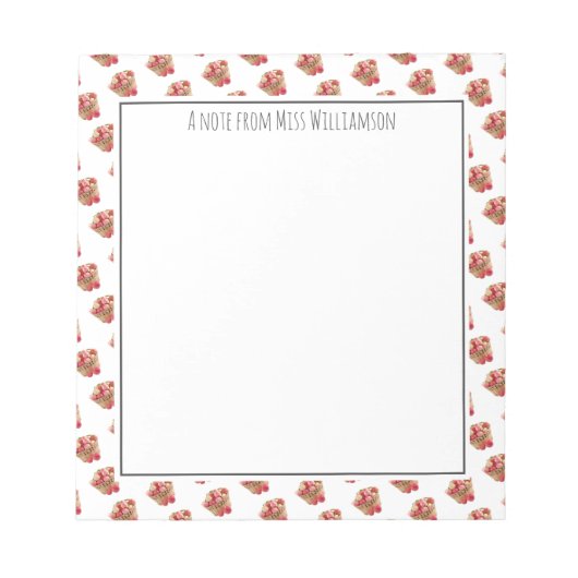 Aangepaste APPRECIATIEappels voor leermachines Notitieblok (Voorkant)