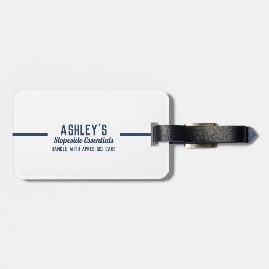 Aangepaste Apres Ski Familie Vrienden Ski Trip Gro Bagagelabel (Achterkant horizontaal)