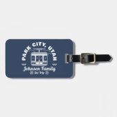 Aangepaste Apres Ski Familie Vrienden Ski Trip Gro Bagagelabel (Voorkant horizontaal)