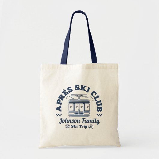Aangepaste Apres Ski Familie Vrienden Ski Trip Gro Tote Bag (Voorkant)