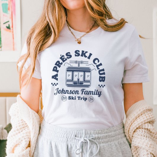 Aangepaste Apres Ski Familie Vrienden Skireis Groe T-shirt