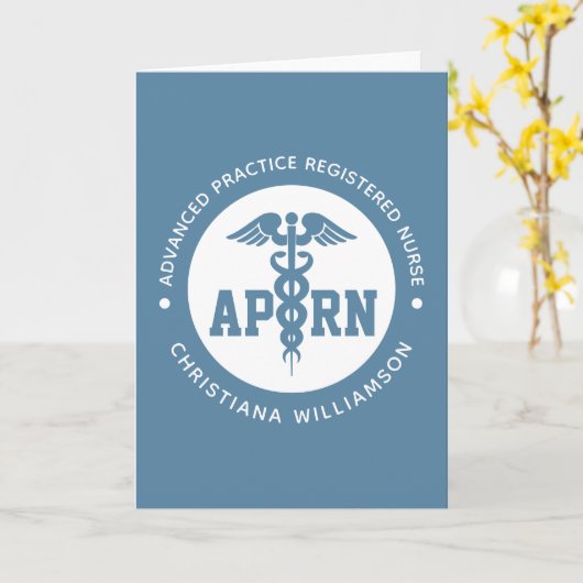 Aangepaste APRN Advanced Practice Registered Nurse Kaart (Gele Bloem)