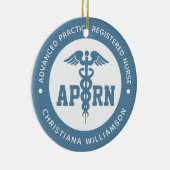 Aangepaste APRN Advanced Practice Registered Nurse Keramisch Ornament (Rechts)