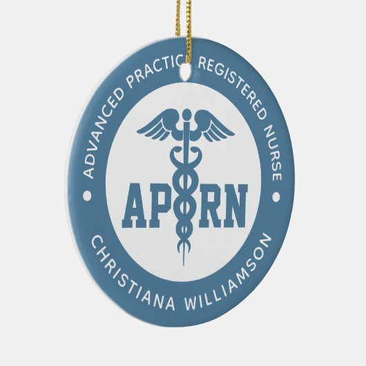 Aangepaste APRN Advanced Practice Registered Nurse Keramisch Ornament (Rechts)
