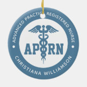 Aangepaste APRN Advanced Practice Registered Nurse Keramisch Ornament (Achterkant)