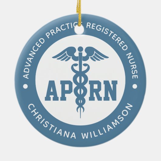 Aangepaste APRN Advanced Practice Registered Nurse Keramisch Ornament (Achterkant)