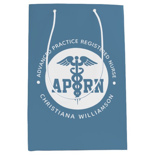 Aangepaste APRN Advanced Practice Registered Nurse Medium Cadeauzakje (Voorkant)