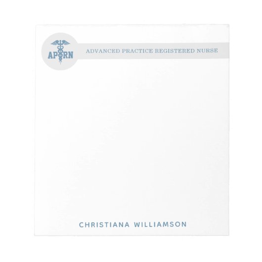 Aangepaste APRN Advanced Practice Registered Nurse Notitieblok (Voorkant)