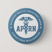 Aangepaste APRN Advanced Practice Registered Nurse Ronde Button 5,7 Cm (Voorkant)