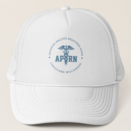 Aangepaste APRN Advanced Practice Registered Nurse Trucker Pet (Voorkant)