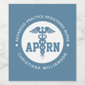 Aangepaste APRN Advanced Practice Registered Nurse Wijn Etiket (Enkel label)