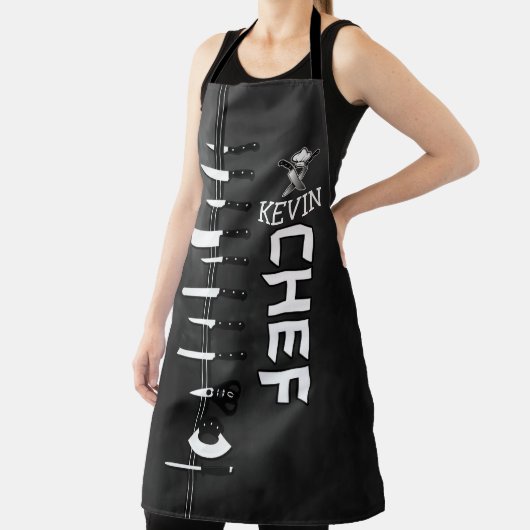 Aangepaste Apron CHEF met persoonlijke naam Schort (Insitu)