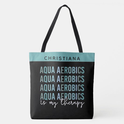 Aangepaste Aqua Aerobics is mijn Therapy Water Aer Tote Bag (Voorkant)