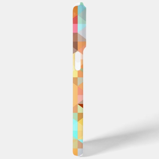 Aangepaste Aqua Blauw Perzik Blush Roze Polygoon P Case-Mate iPhone Case (Achterkant / Rechts)