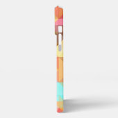 Aangepaste Aqua Blauw Perzik Blush Roze Polygoon P iPhone Hoesje (Linkerkant)