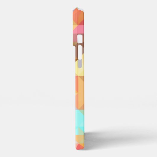 Aangepaste Aqua Blauw Perzik Blush Roze Polygoon P iPhone Hoesje (Linkerkant)