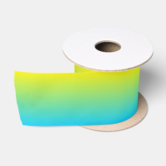 Aangepaste Aqua Blauwe Ombre Satijnen Lint (Spoel)