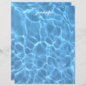 Aangepaste Aqua Blue Swimming Pool Water Foto (Voorkant / Achterkant)
