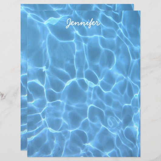 Aangepaste Aqua Blue Swimming Pool Water Foto (Voorkant / Achterkant)