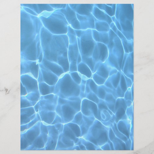 Aangepaste Aqua Blue Swimming Pool Water Foto (Achterkant)