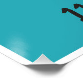 Aangepaste Aqua Heart Weddenschap Welkomstteken Perfect Poster (Hoek)