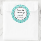 Aangepaste Aqua Kitchen Baking Gift Label Stickers (Tas)