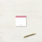 Aangepaste Aqua Polka Dot met kleine sterren Post-it® Notes (Op bureau)
