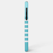 Aangepaste Aqua Turquoise Blauwe Groene Witte Stre Case-Mate iPhone Case (Achterkant/links)