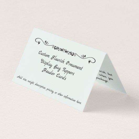 Aangepaste Aqua Vlaams Ornament Kaarten koptekst (Voorkant)