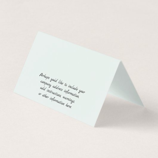 Aangepaste Aqua Vlaams Ornament Kaarten koptekst (Achterkant)