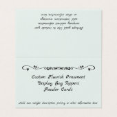 Aangepaste Aqua Vlaams Ornament Kaarten koptekst (Buitenkant ongevouwen)