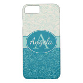Aangepaste Aqua Waves Case-Mate iPhone Case (Achterkant)