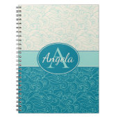 Aangepaste Aqua Waves Notitieboek (Voorkant)