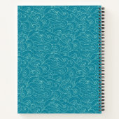 Aangepaste Aqua Waves Notitieboek (Achterkant)