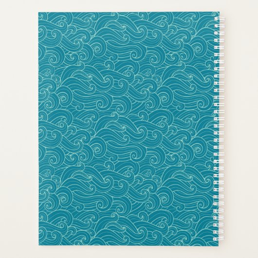 Aangepaste Aqua Waves Planner (Achterkant)