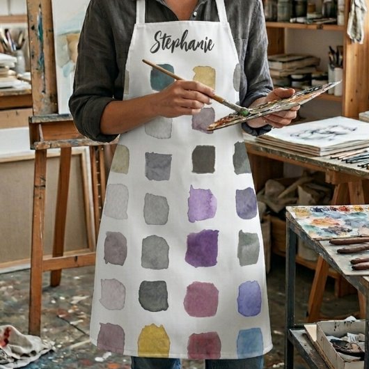 Aangepaste Aquarel Kunstenaar Schort