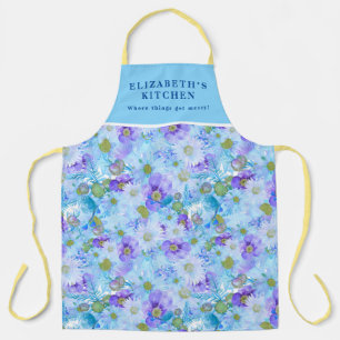 Aangepaste Aquarel Struik Wildflower Romantisch Bl Schort