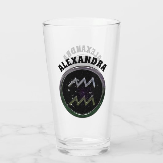 Aangepaste Aquarius Glas (Achterkant)