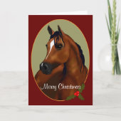 Aangepaste Arabische Paard Kerst Cameo Kaart (Voorkant)