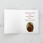 Aangepaste Arabische Paard Kerst Cameo Kaart (Binnen)